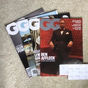4 Issues GQ Magazine, Gentlemen’s Quarterly, April-October 2025